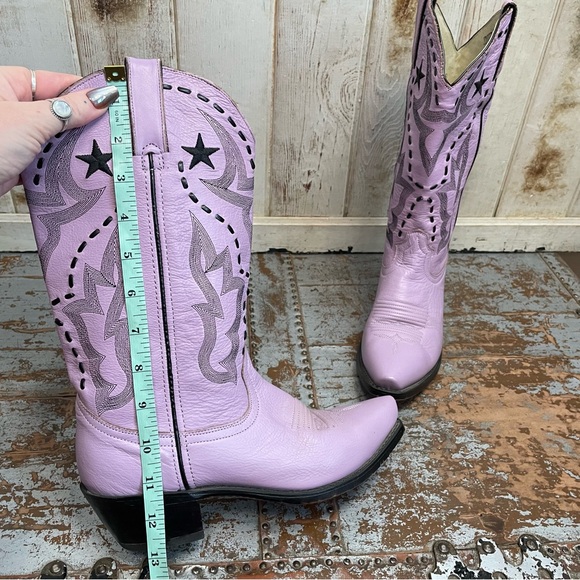 Durango Lilac Star Vintage Western Cowboy Boots - Picture 10 of 16